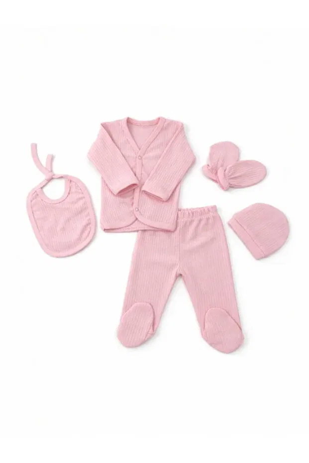 Детский комплект для новорожденных хлопковый Gleamy, Pink — фото 3