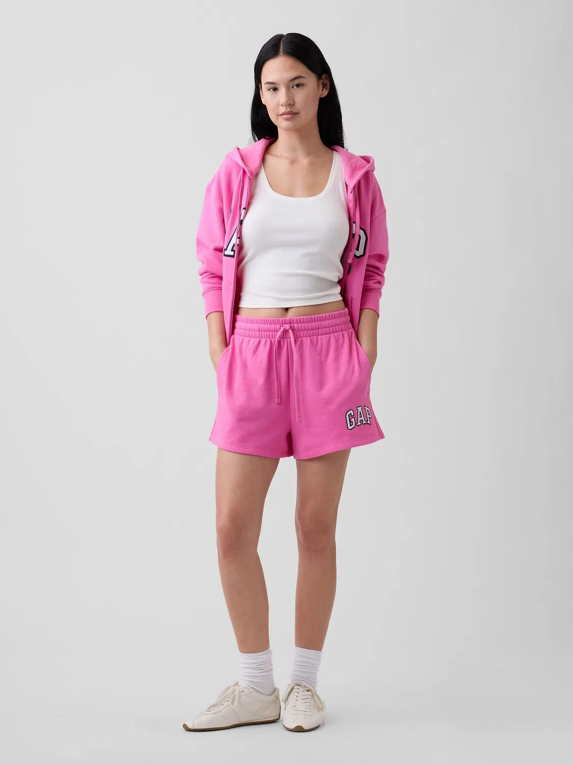 Шорты, мягкий флис Gap, Soft Pink — фото 4