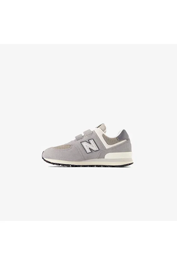 Детские спортивные кроссовки для девочек с липучкой 574 New Balance, Gray — фото 2