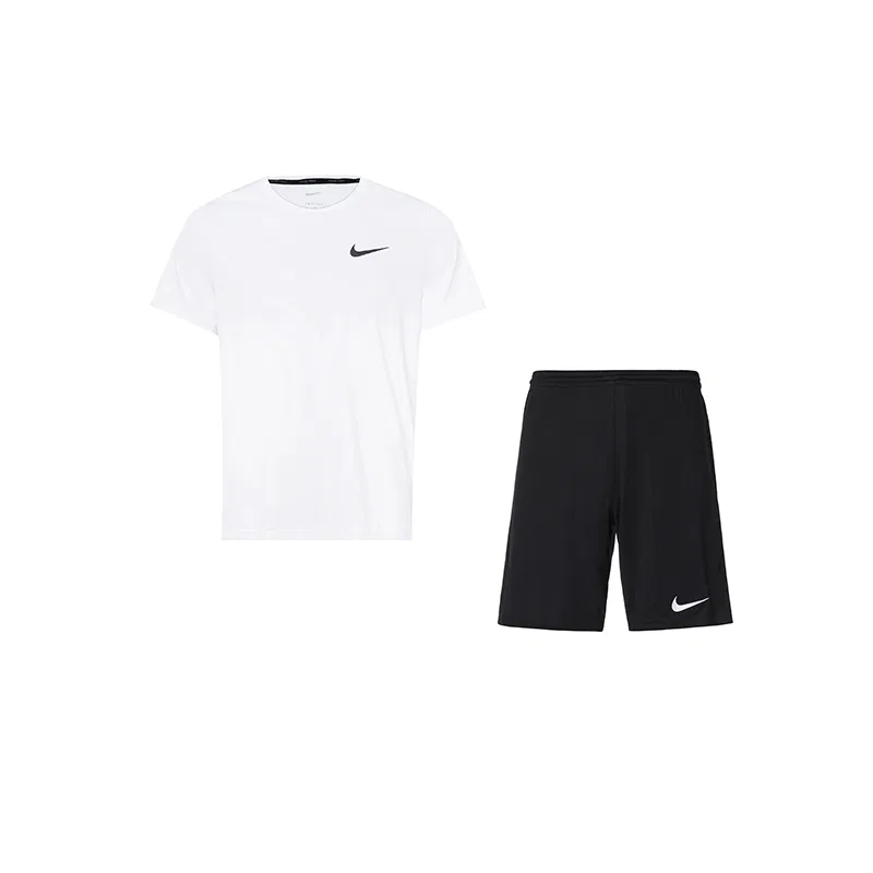 Мужской комплект из футболки и шорт Nike Pro Dri FIT, White/Black
