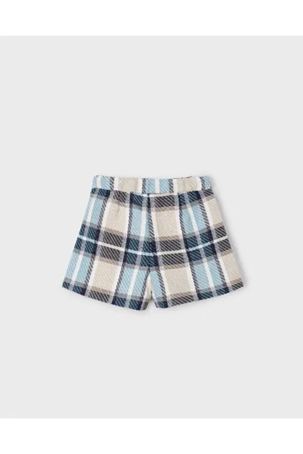 Детские шорты для девочек твидовые Mayoral, Navy Blue — фото 2