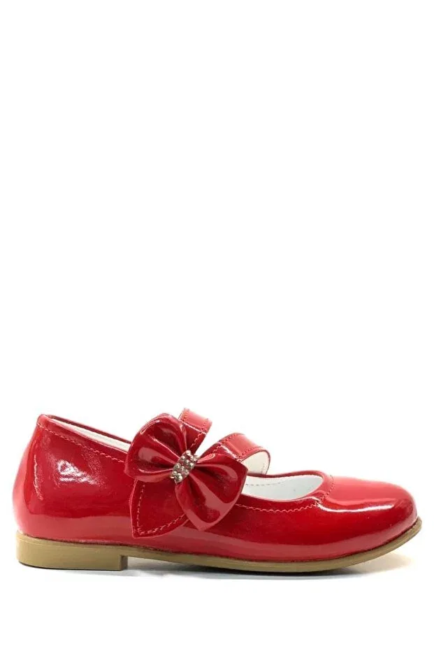 Детские балетки для девочек с ортопедической стелькой Tuğba Ortopedi, Red Patent Leather