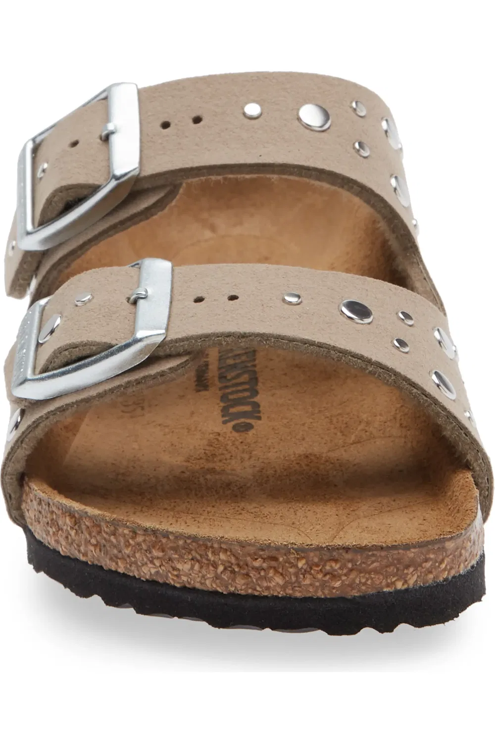 Сандалии детские с шипами Arizona Rivets Birkenstock, серо-коричневый — фото 4
