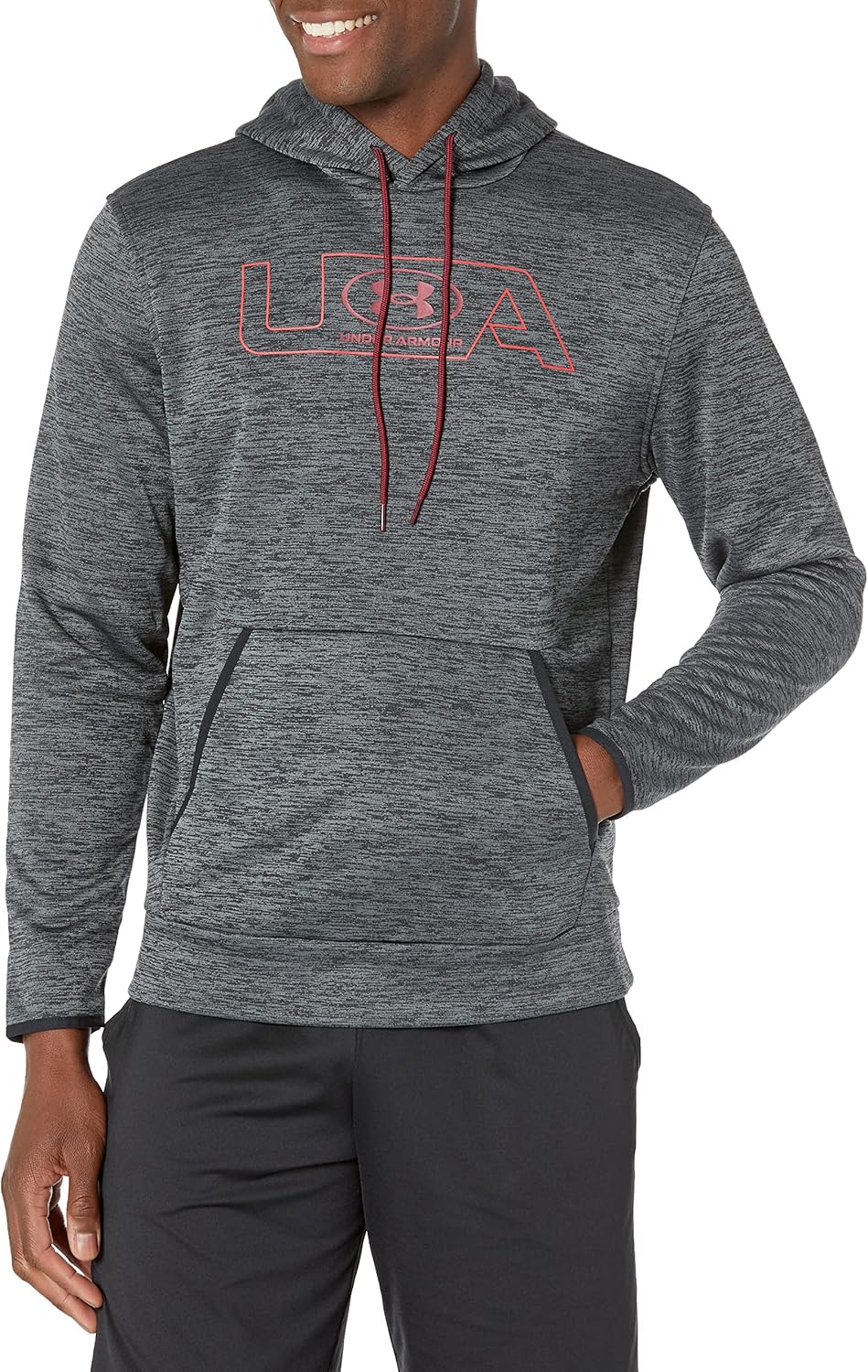 

Толстовка Under Armour Armour Fleece Wordmark, мужская, Black (001)/League Red