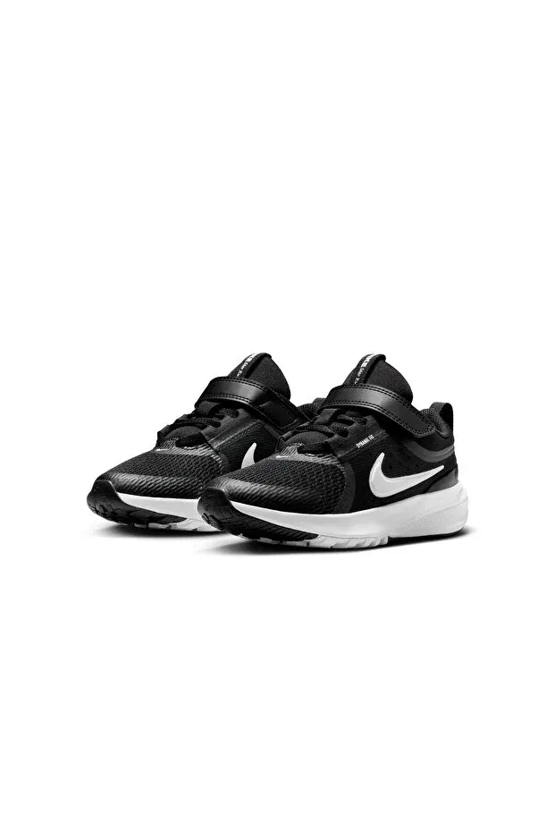 Детские кроссовки для девочек на шнуровке Star runner 5 Nike, Black-And-White/Color