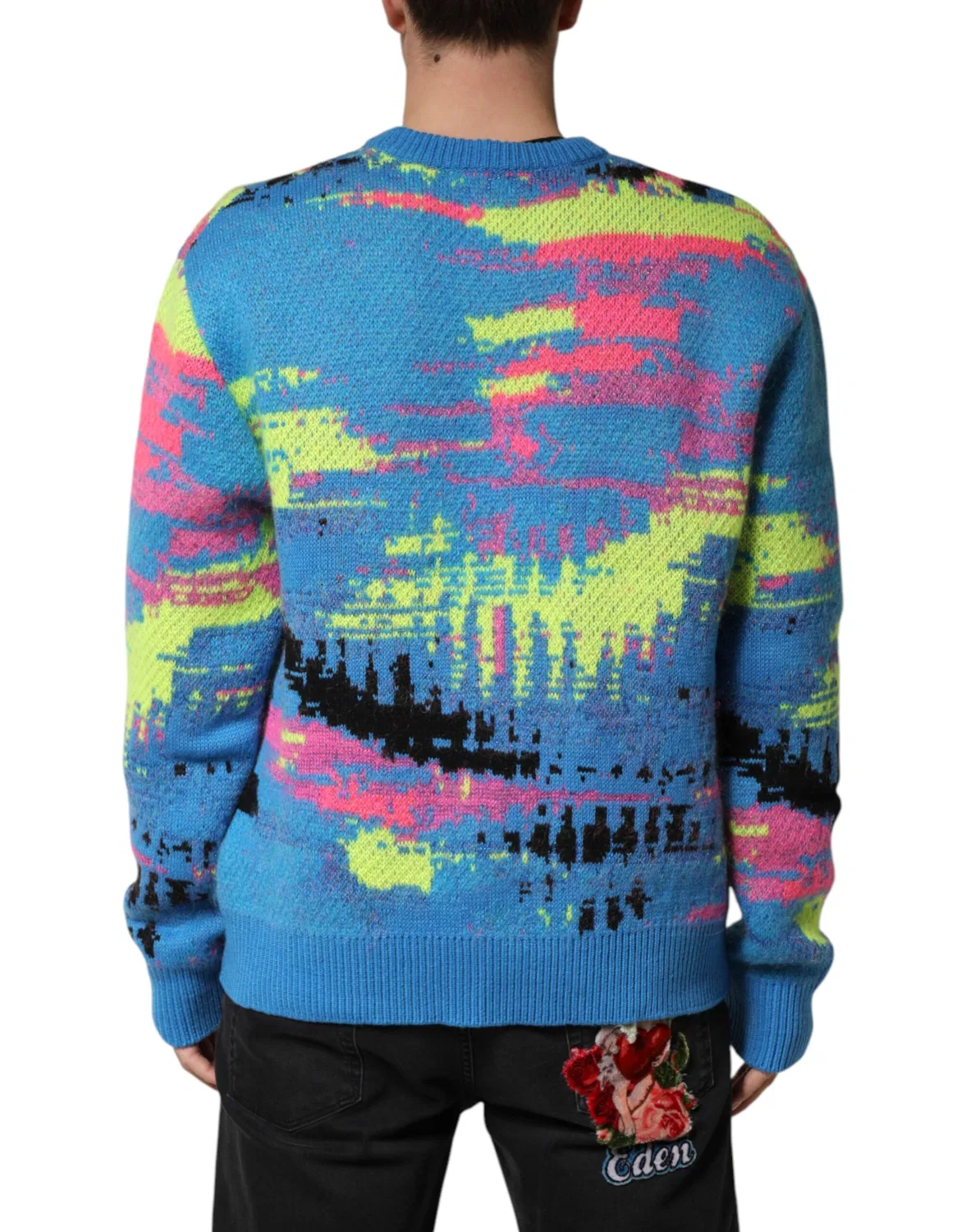 Мужской пуловер с ярким принтом CrewNeck Pullover Dolce & Gabbana, Multicolor — фото 4