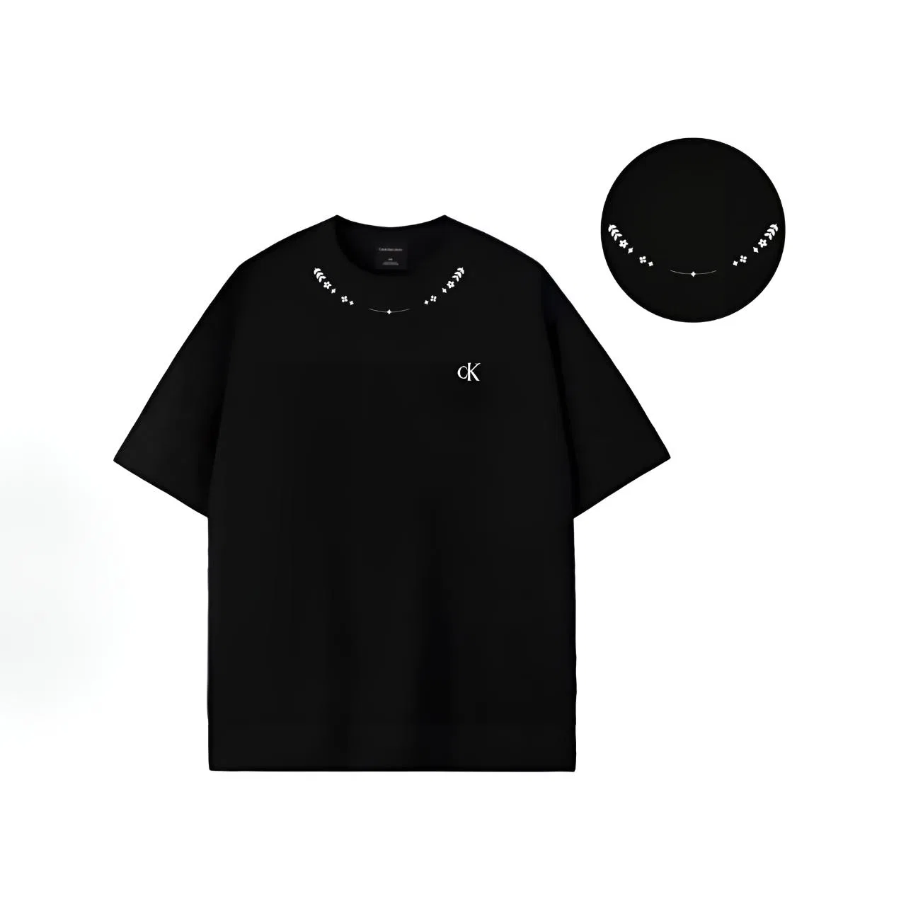 Женское футболка с принтом Calvin Klein, Black — фото 3