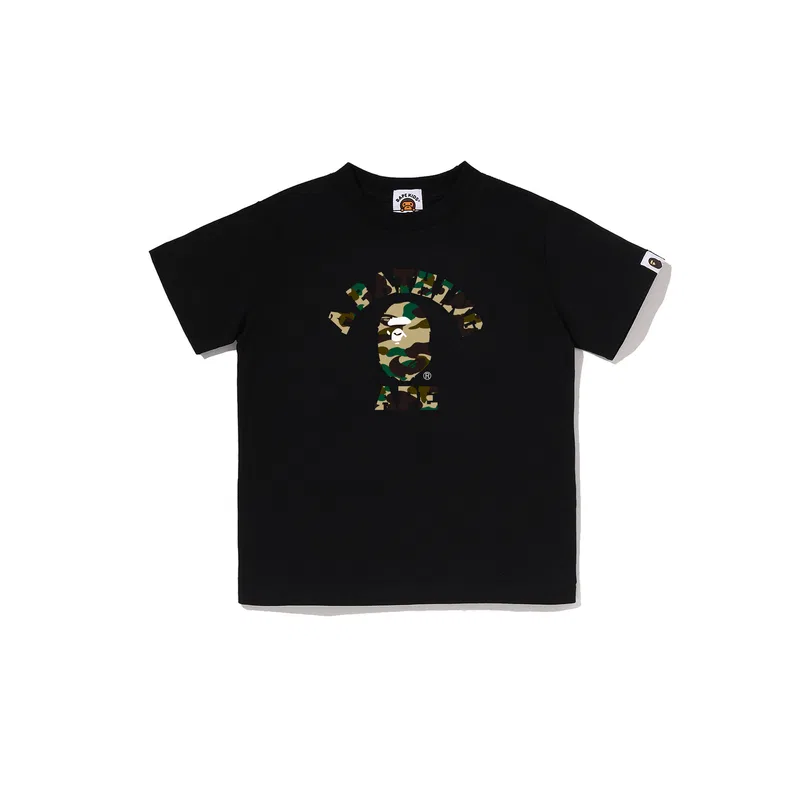 Детская футболка с круглым вырезом Black BK R A BATHING APE, Black