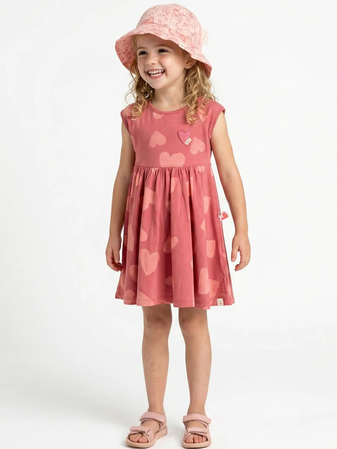 Sigikid Платье Kleid Pink Birds розового цвета — фото 4