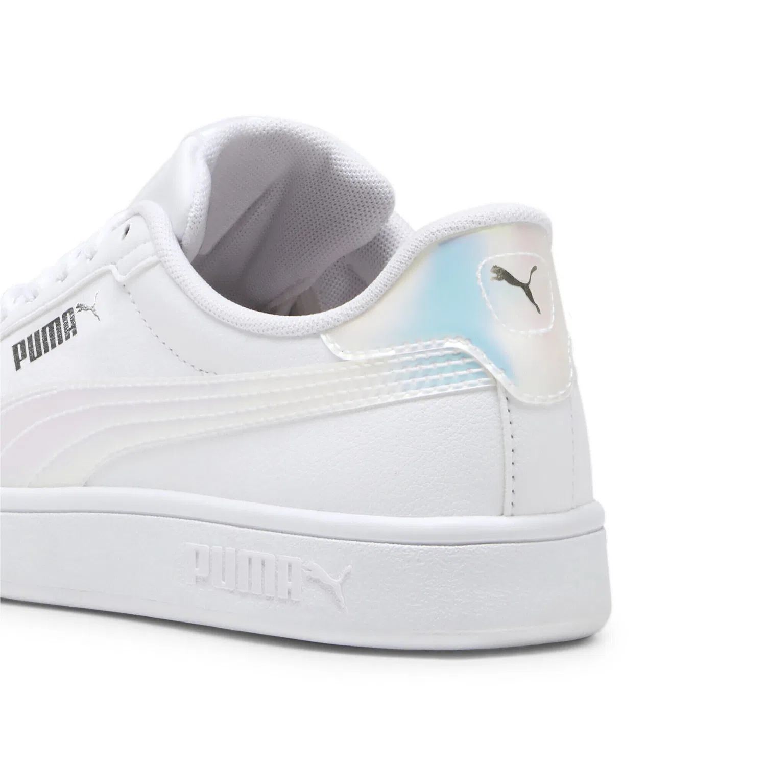 Детские кроссовки с голографическим принтом Smash 3.0 Holo 2.0 PUMA, Weiss Rosa — фото 4