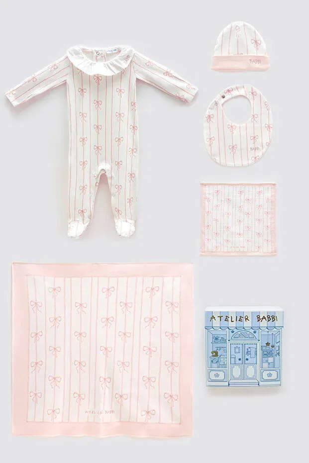 Детский комплект одежды для новорожденных хлопковый Atelier Babbi, Powder