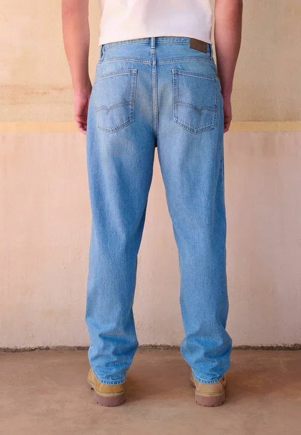 Брюки хлопковые Relaxed fit Next, Aqua Blue, бирюзовый — фото 4
