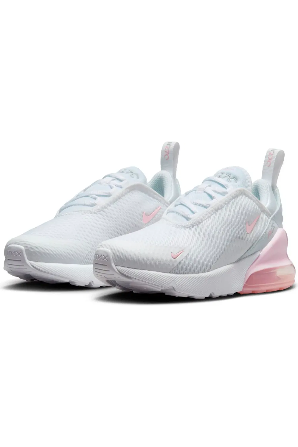 Кроссовки детские с амортизацией Air Max 270 Nike, 122 белый/розовый