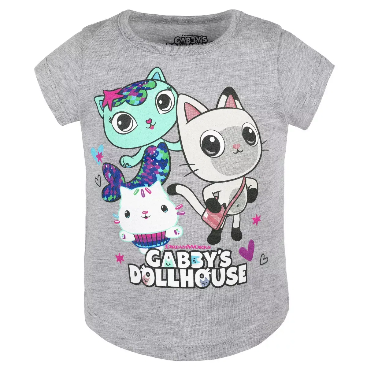 Детский комплект футболок с коротким рукавом Gabby's Dollhouse Pandy Paws 3 Pack, Multicolor — фото 2