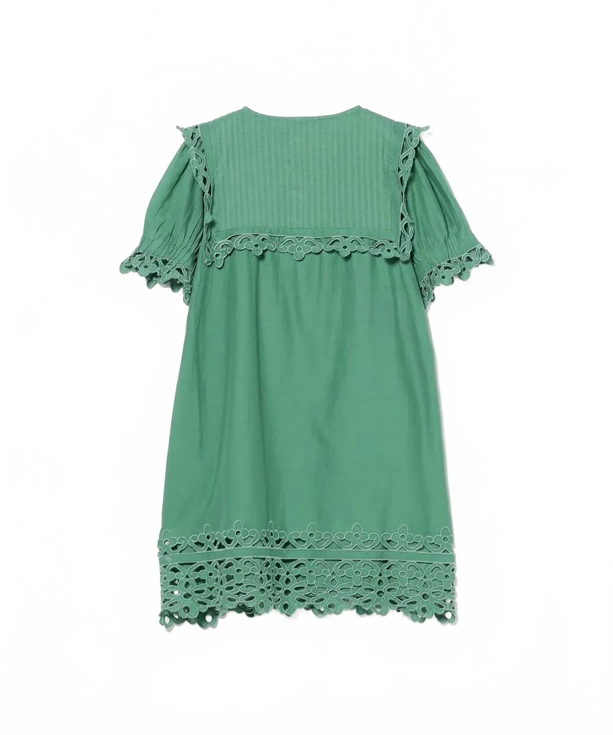 Детское платье для девочек с вышивкой Leila Eyelet SEA, зеленый — фото 2