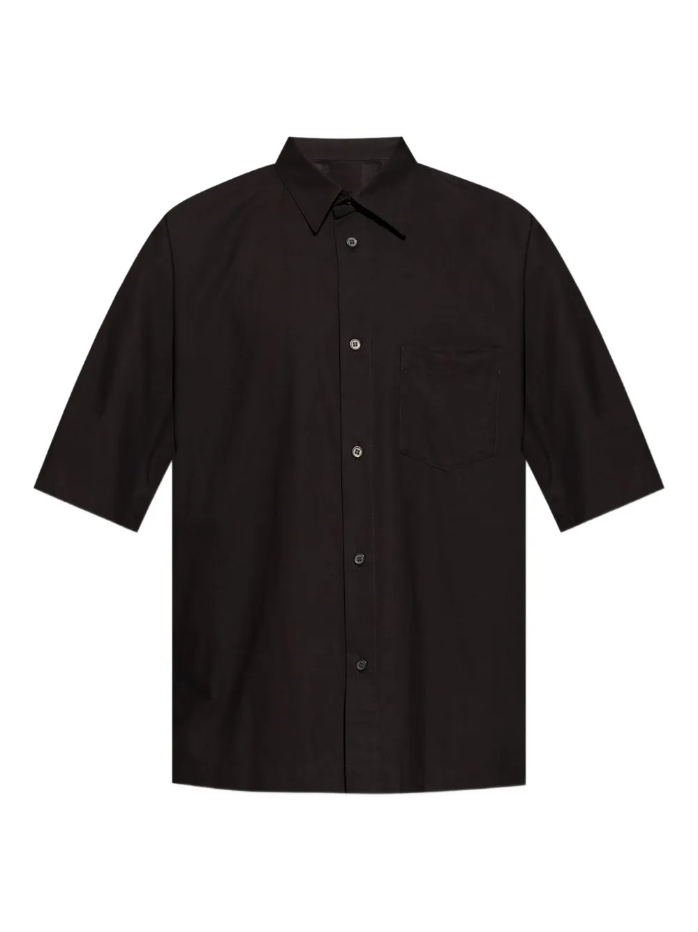 

Рубашка с короткими рукавами и карманом Homme Plissé Issey Miyake, черный