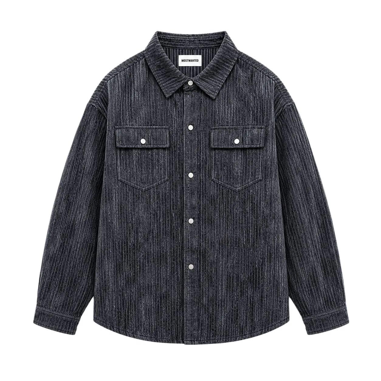 Детская рубашка прямого кроя с воротником Denim Blue MostwantedLab — фото 3