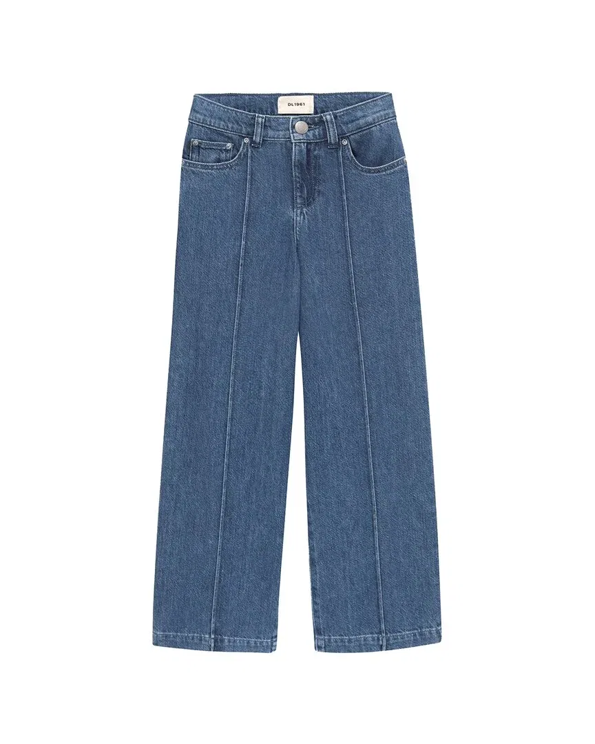 Детские джинсы с широкими штанинами с передним швом Nini Wide Leg Jean DL1961, синий