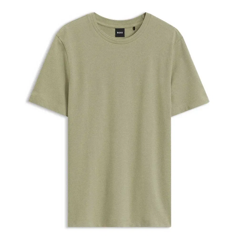 Мужская футболка с фактурным жаккардовым плетением BOSS Tiburt 240, Beige