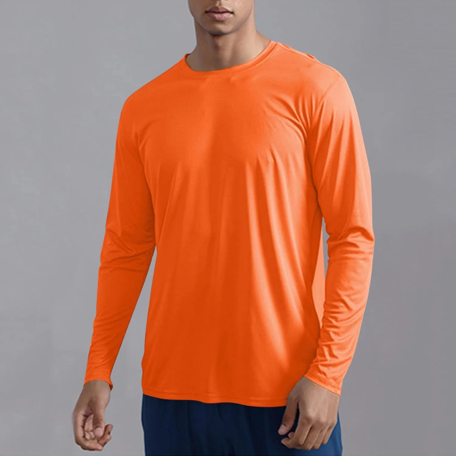 Мужская дышащая футболка с длинным рукавом Loose Fit, Orange — фото 3