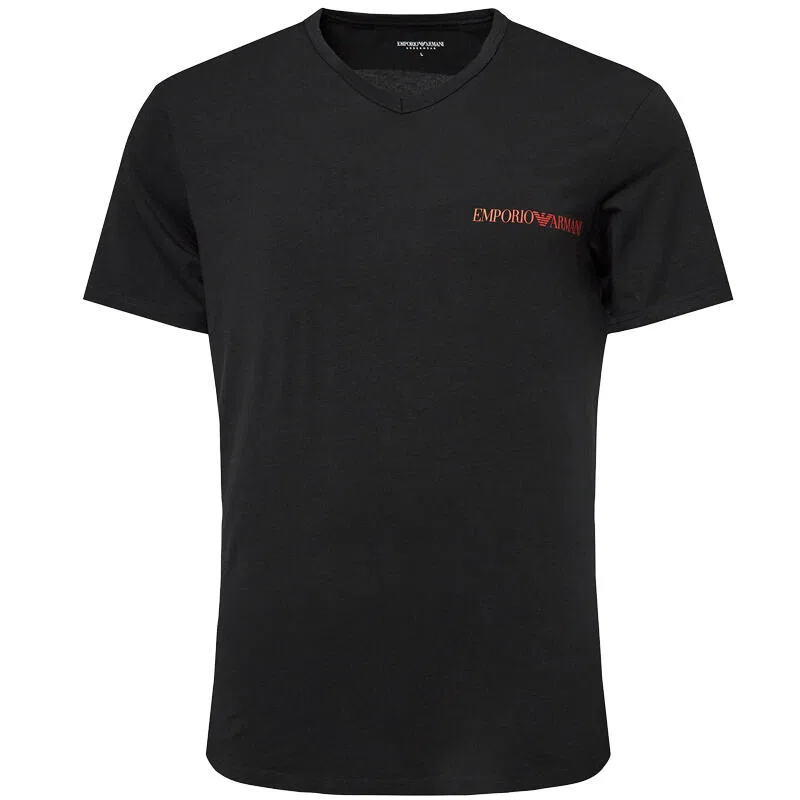 Мужской хлопковый комплект футболок Emporio Armani Sport, Черный — фото 2