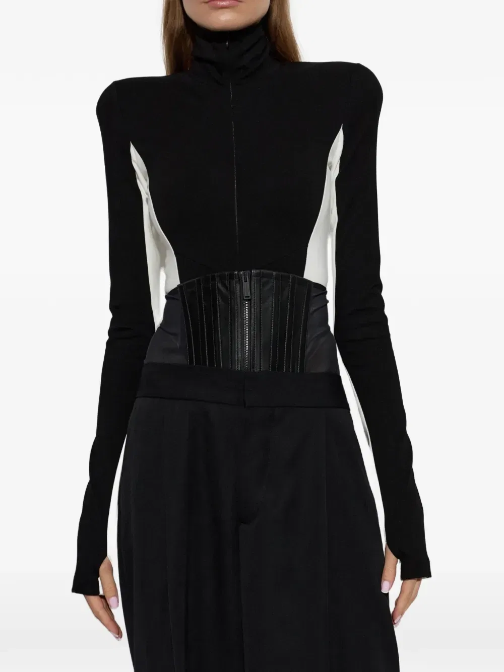 Боди со вшитыми подушечками Dsquared2, черный — фото 3