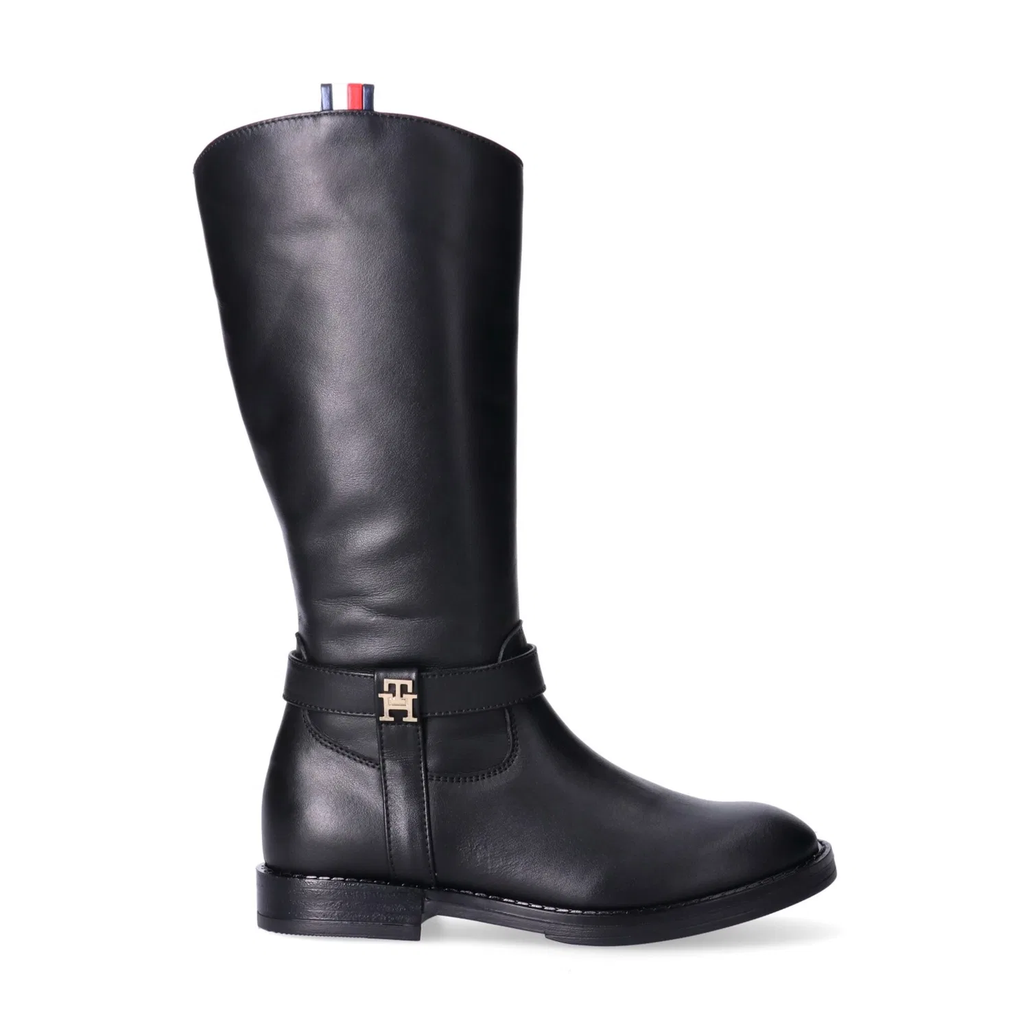 Детские кожаные сапоги с декоративными элементами Tommy Hilfiger, Black — фото 4