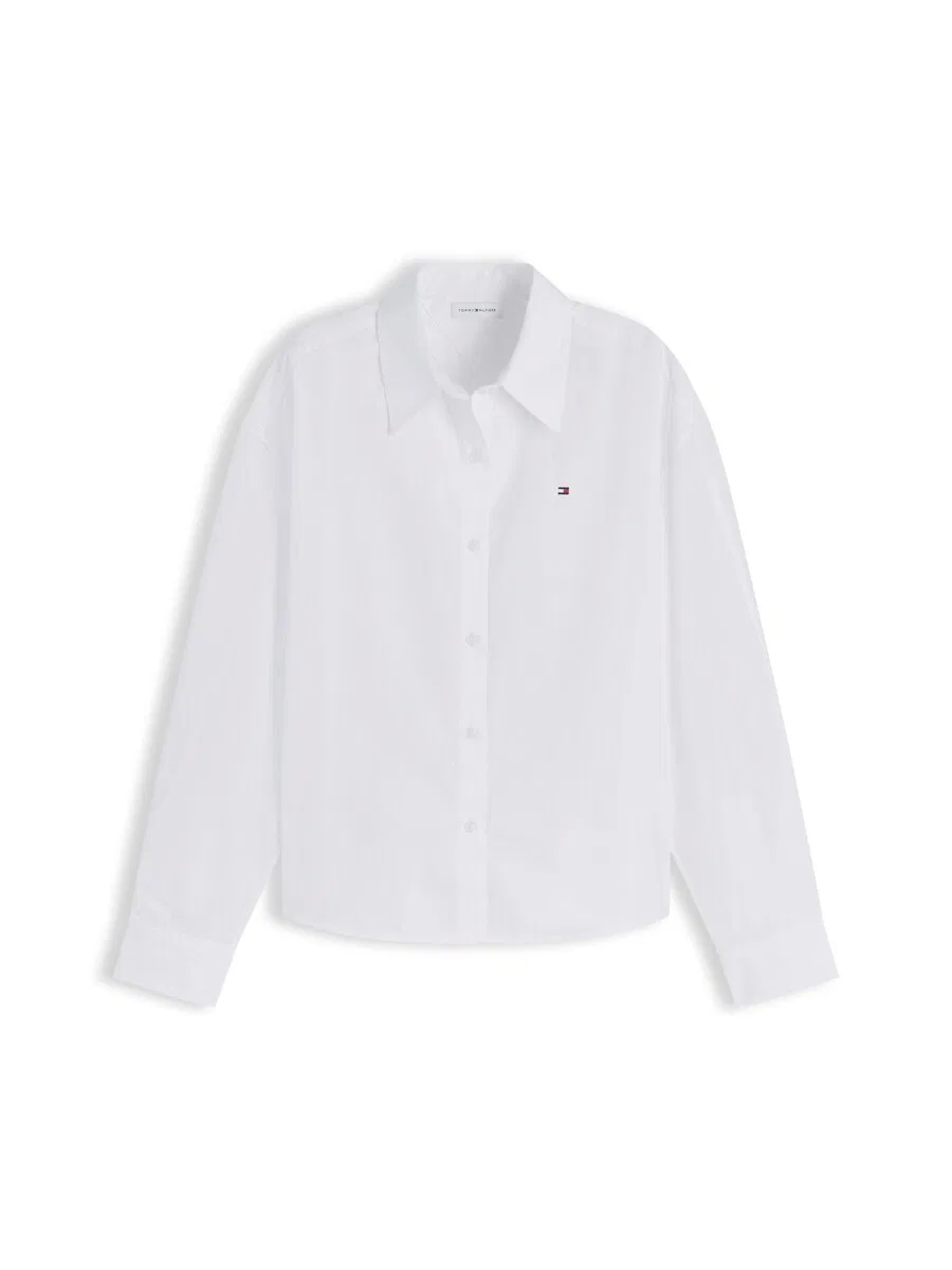 Блузка TOMMY HILFIGER "Boxy Fit" белого цвета