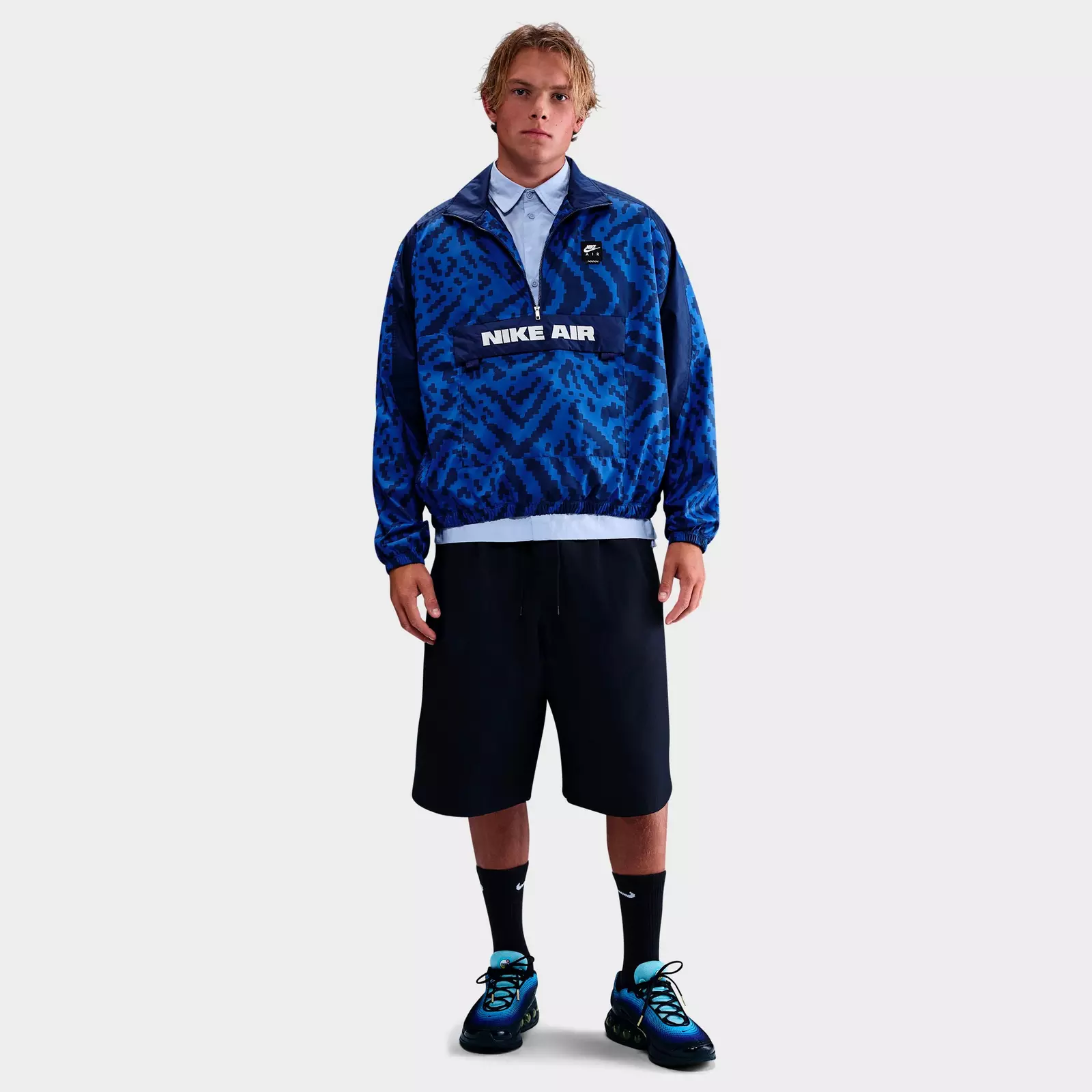 

Куртка Men's Nike Air Oversized Half-Zip Woven, синий