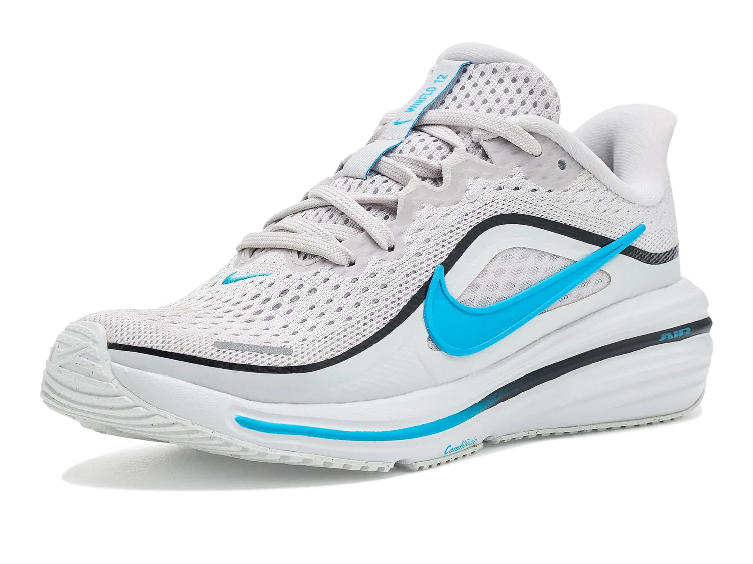Кроссовки Winflo 12 (для маленьких и больших детей) Nike Kids, Vast Grey/Light Current Blue/Off White/Anthracite