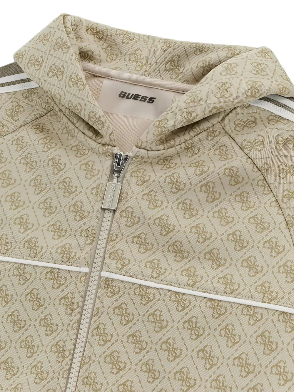 Свитшот жаккардовый GUESS Kids, бежевый — фото 3