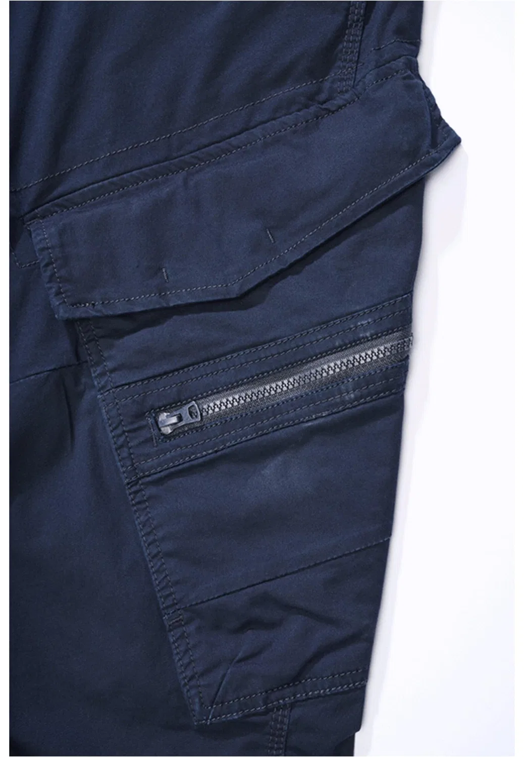 Брюки-карго Brandit Slim fit Adven темно-синего цвета — фото 4