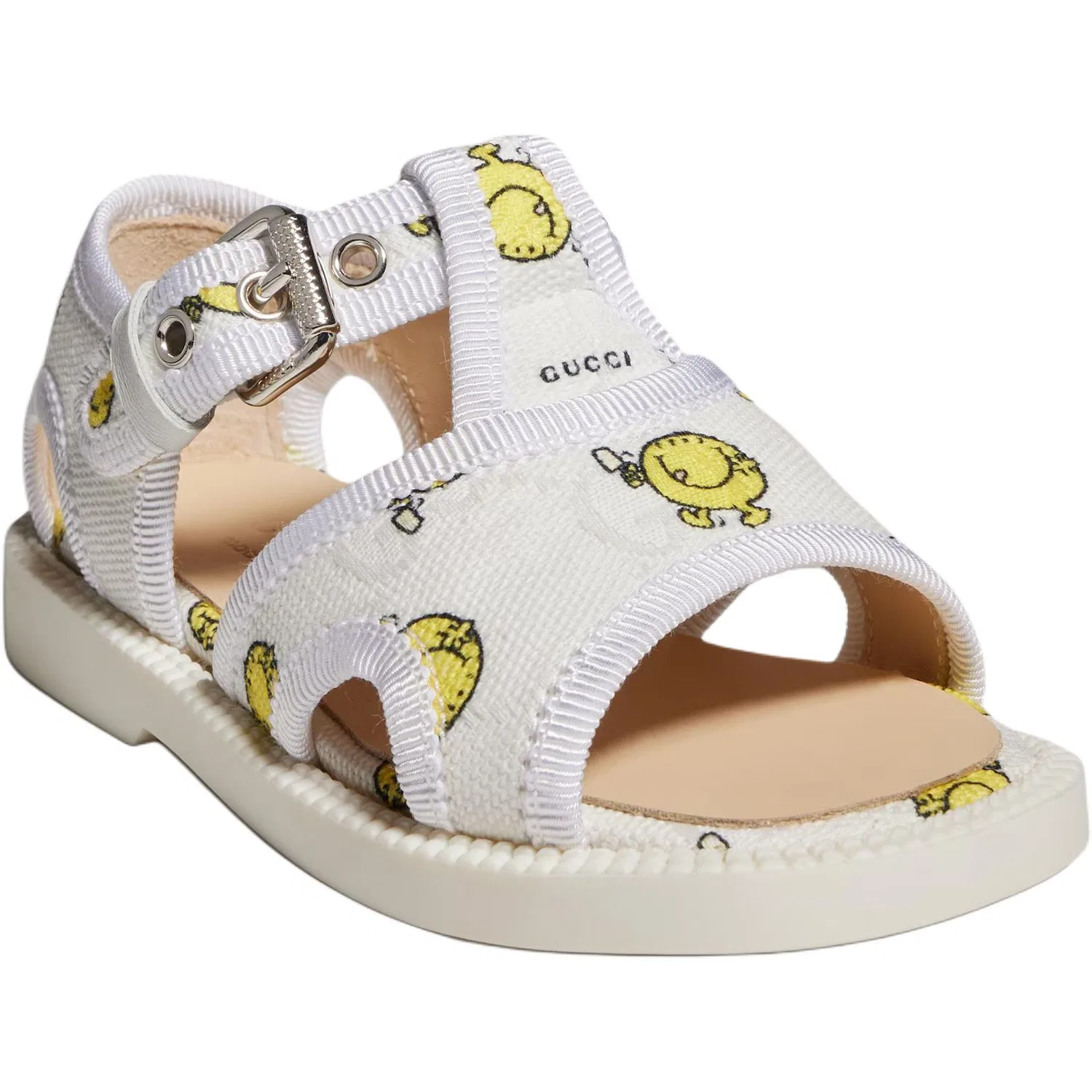 Детские туфли Gucci Toddler Shoes Baby из парусины, белые, летние — фото 4
