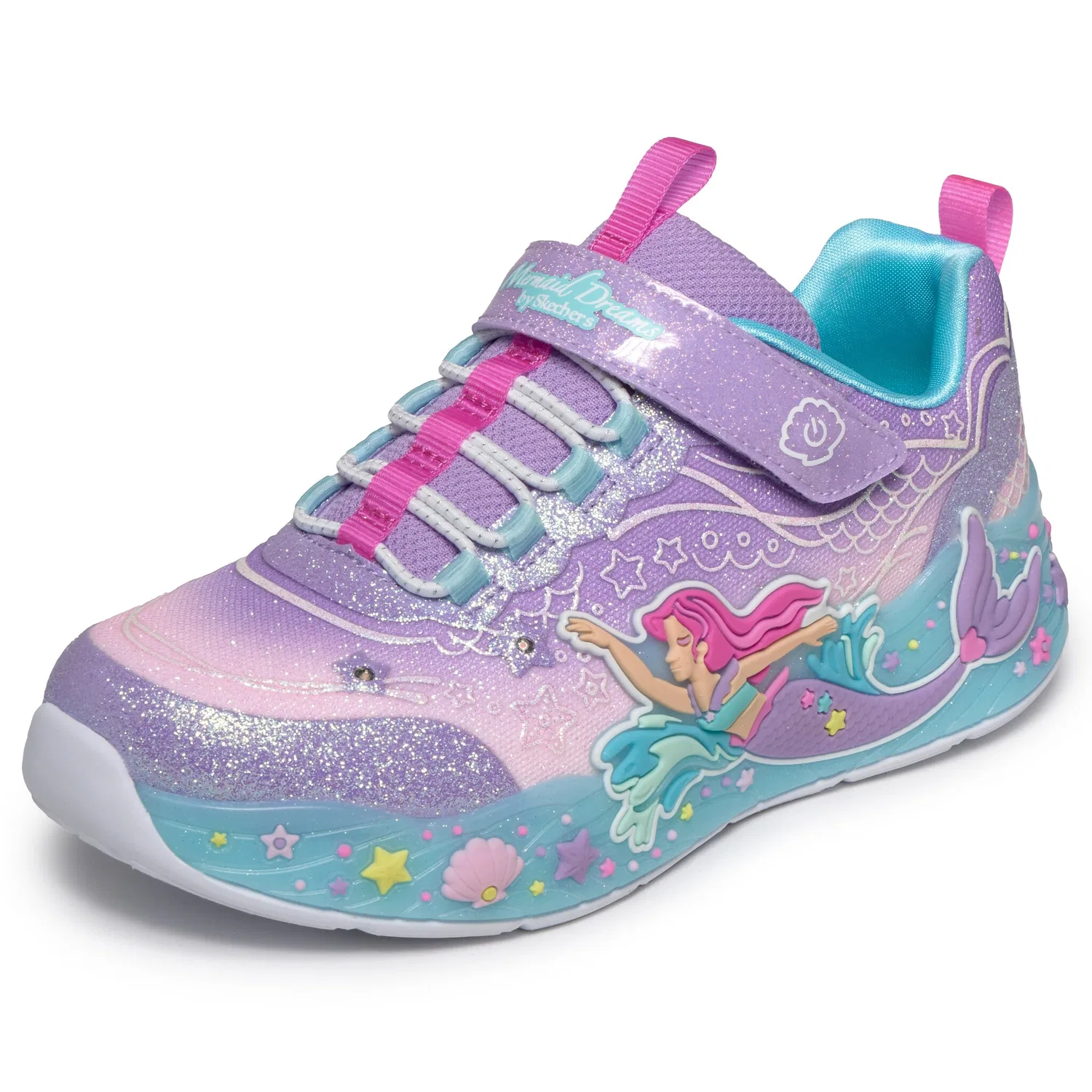 Детские кроссовки с мерцающим эффектом Skechers, Lavender — фото 4