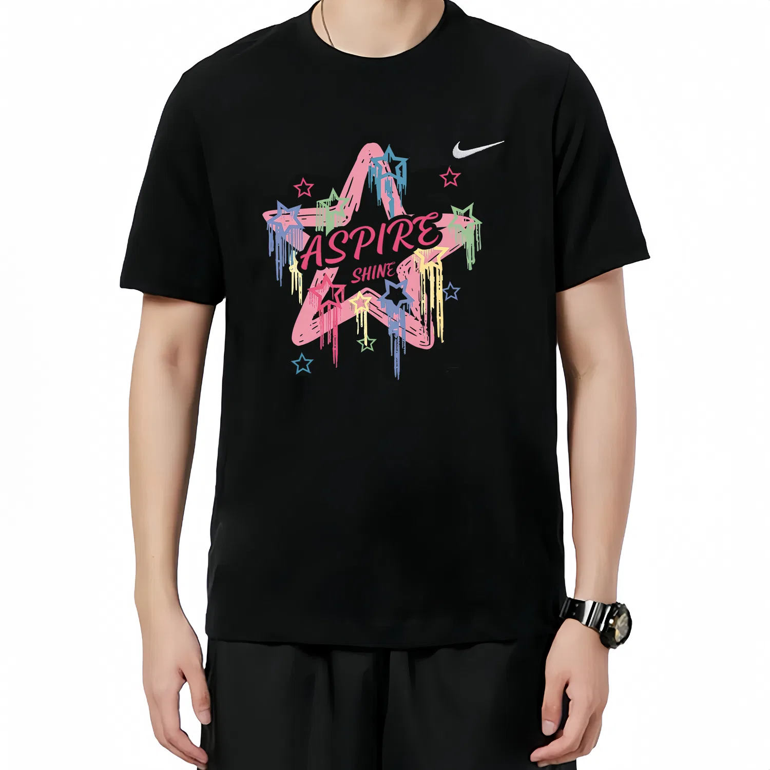 Мужская футболка с коротким рукавом из хлопка, прямая Nike — фото 4