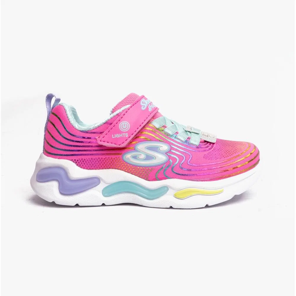 Детские кроссовки с подсветкой S-Lights Wavy Beams Skechers, Rosa