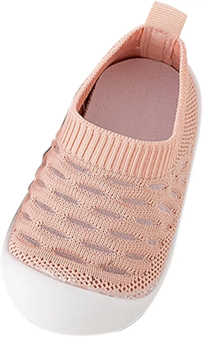 Детские кеды для мальчиков с перфорацией без шнуровки, модель Hollow Out Slip On Socks Shoes, Pink