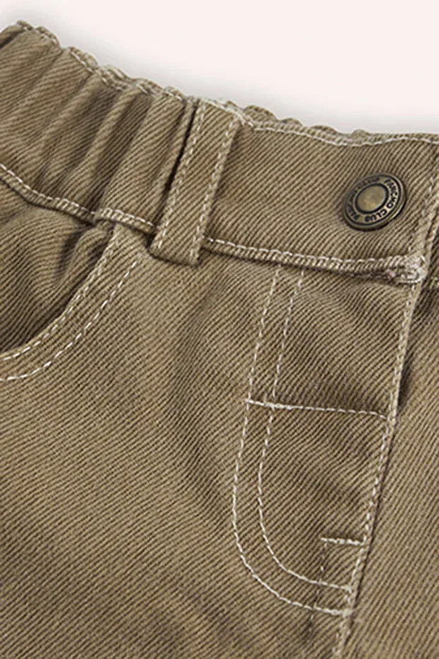 Детские шорты для девочек джинсовые Panço, 041-Camel — фото 3