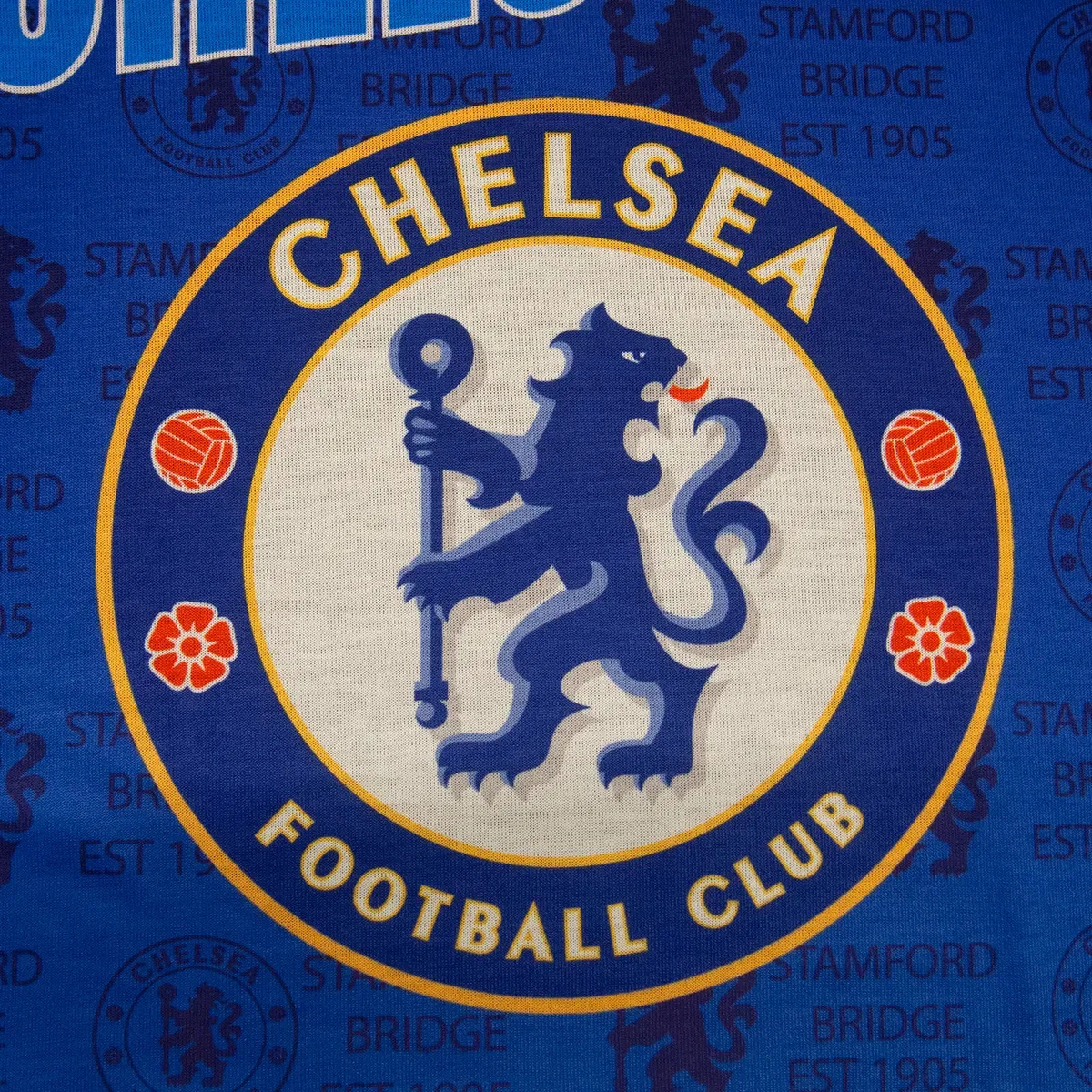 Детский комплект пижамы с коротким рукавом Chelsea Fc, Blue — фото 4