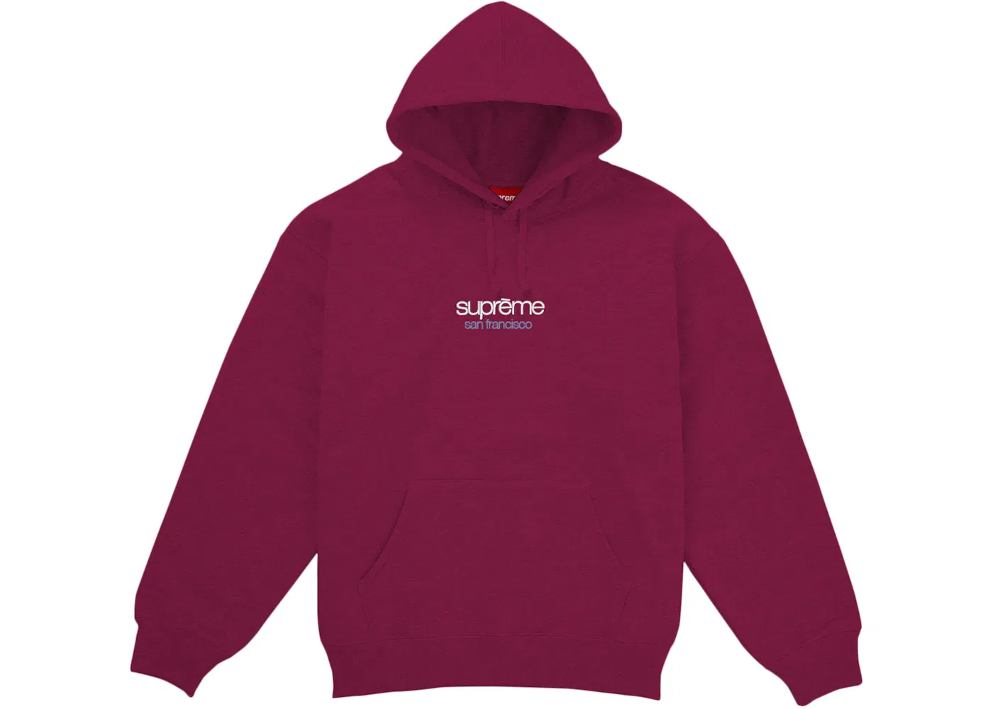 Мужская худи Supreme Classic Logo Shop Hooded Sweatshirt, Red