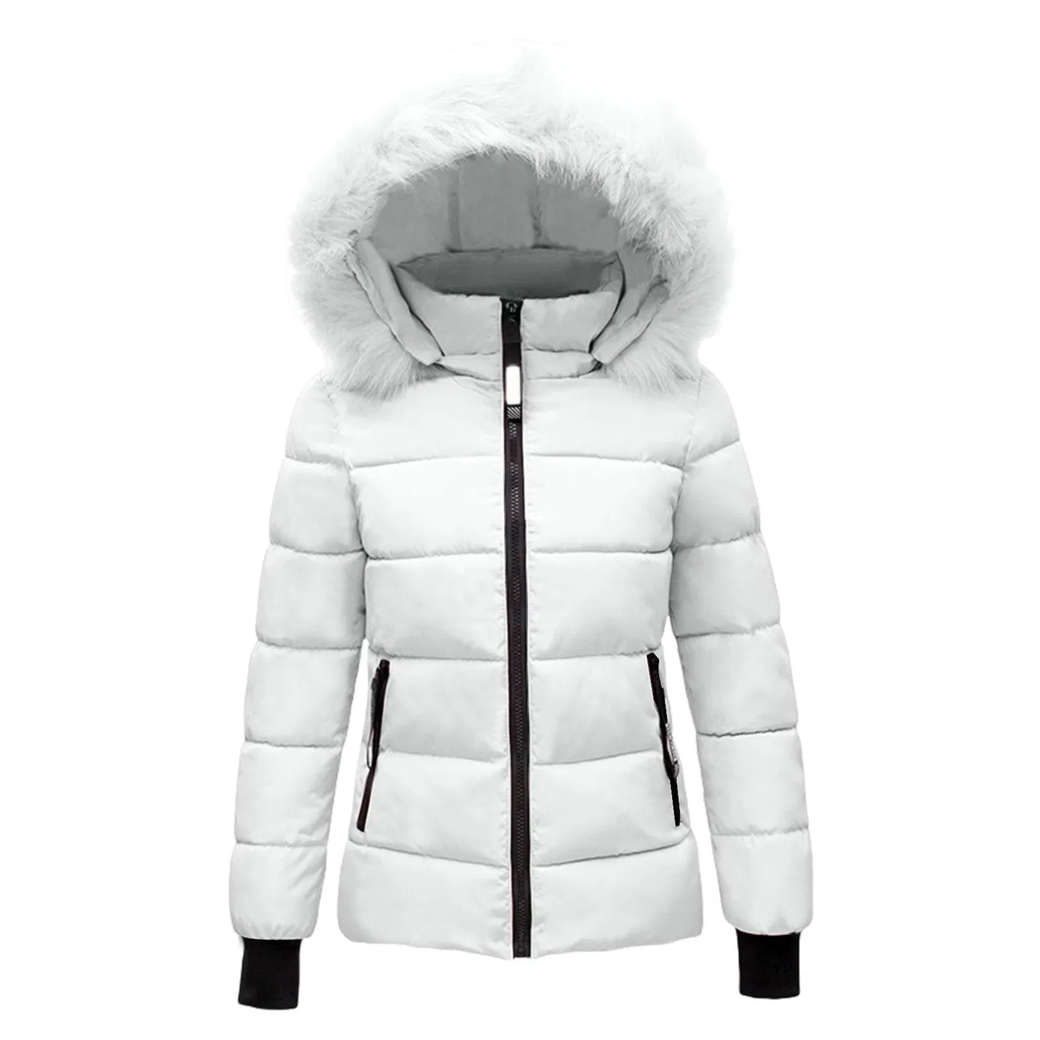 Женская стеганая куртка с капюшоном Winter Down Jackets, bianco