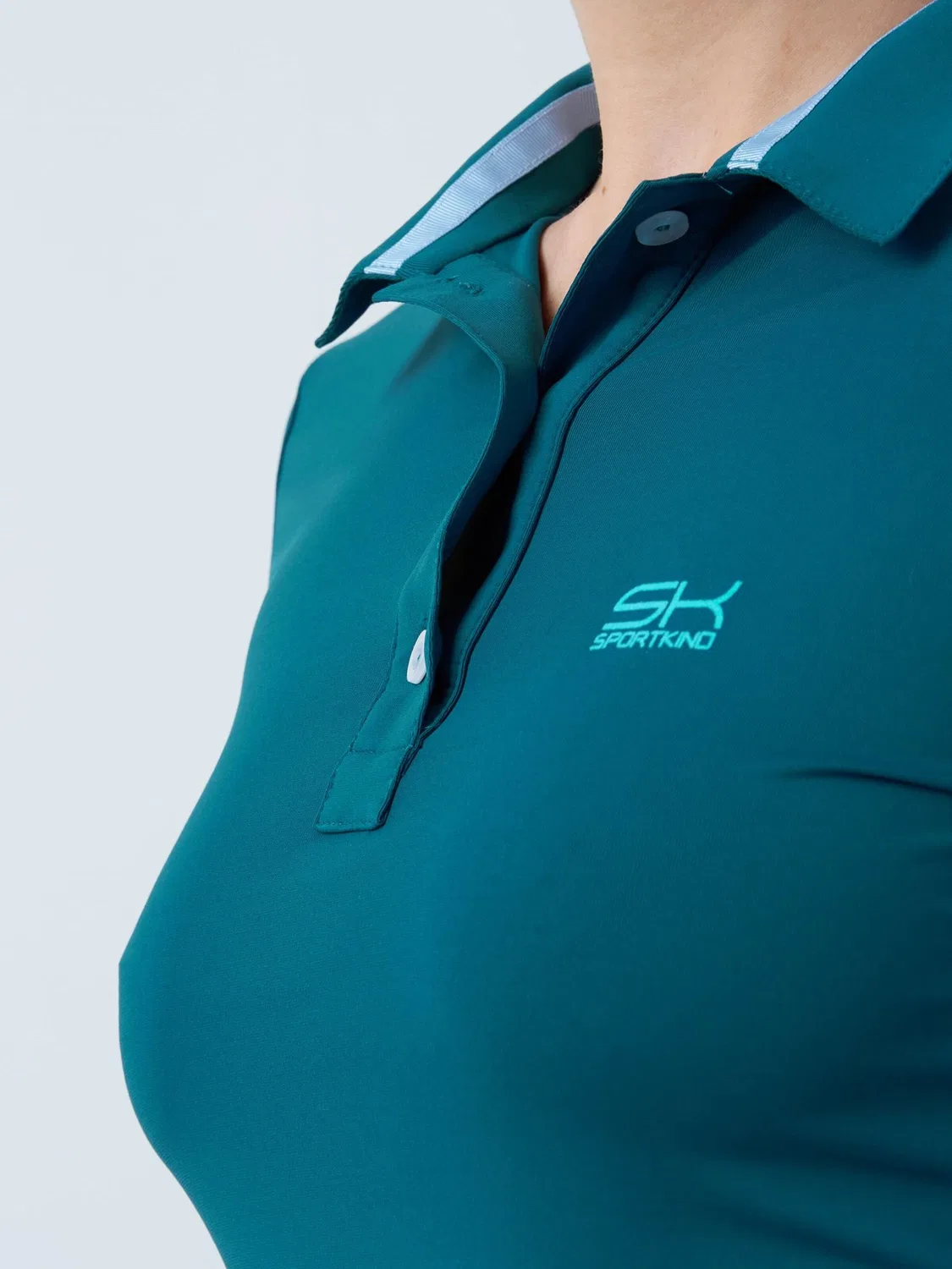 Спортивная рубашка-поло с длинным рукавом Sportkind Performance Shirt, цвет Петровый — фото 4