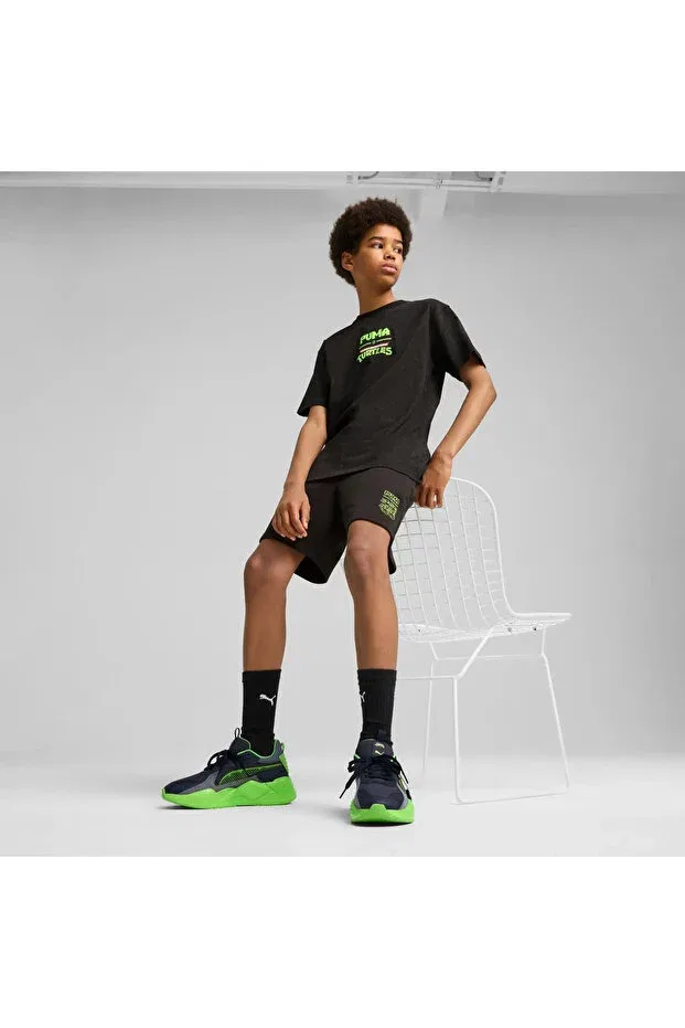 Детские шорты для девочек хлопковые Puma, Black — фото 2