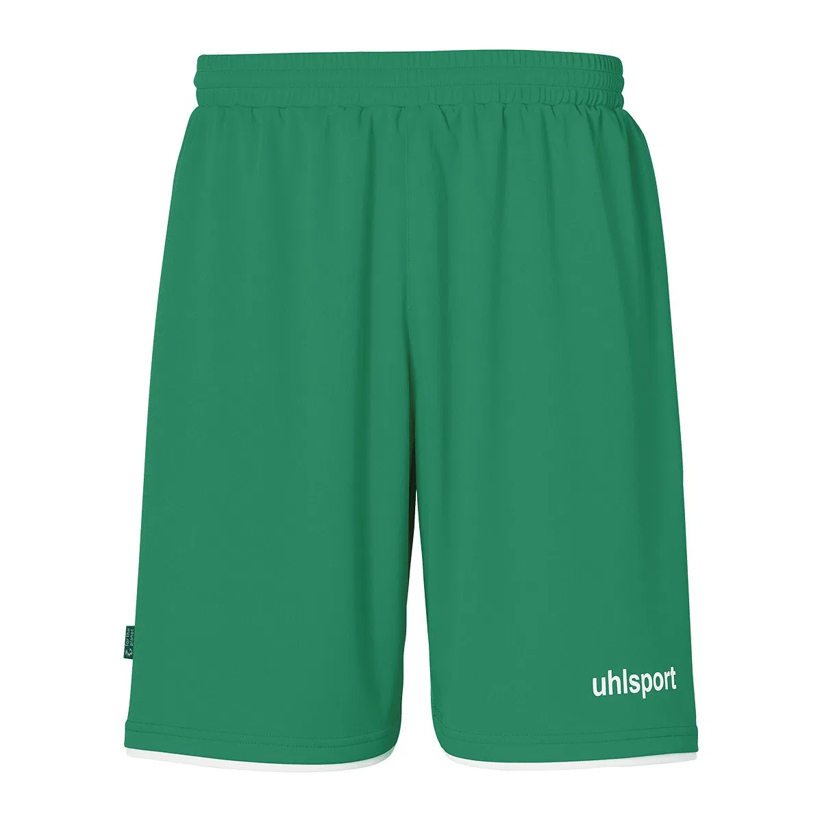 Шорты спортивные детские с логотипом Uhlsport, лагунный