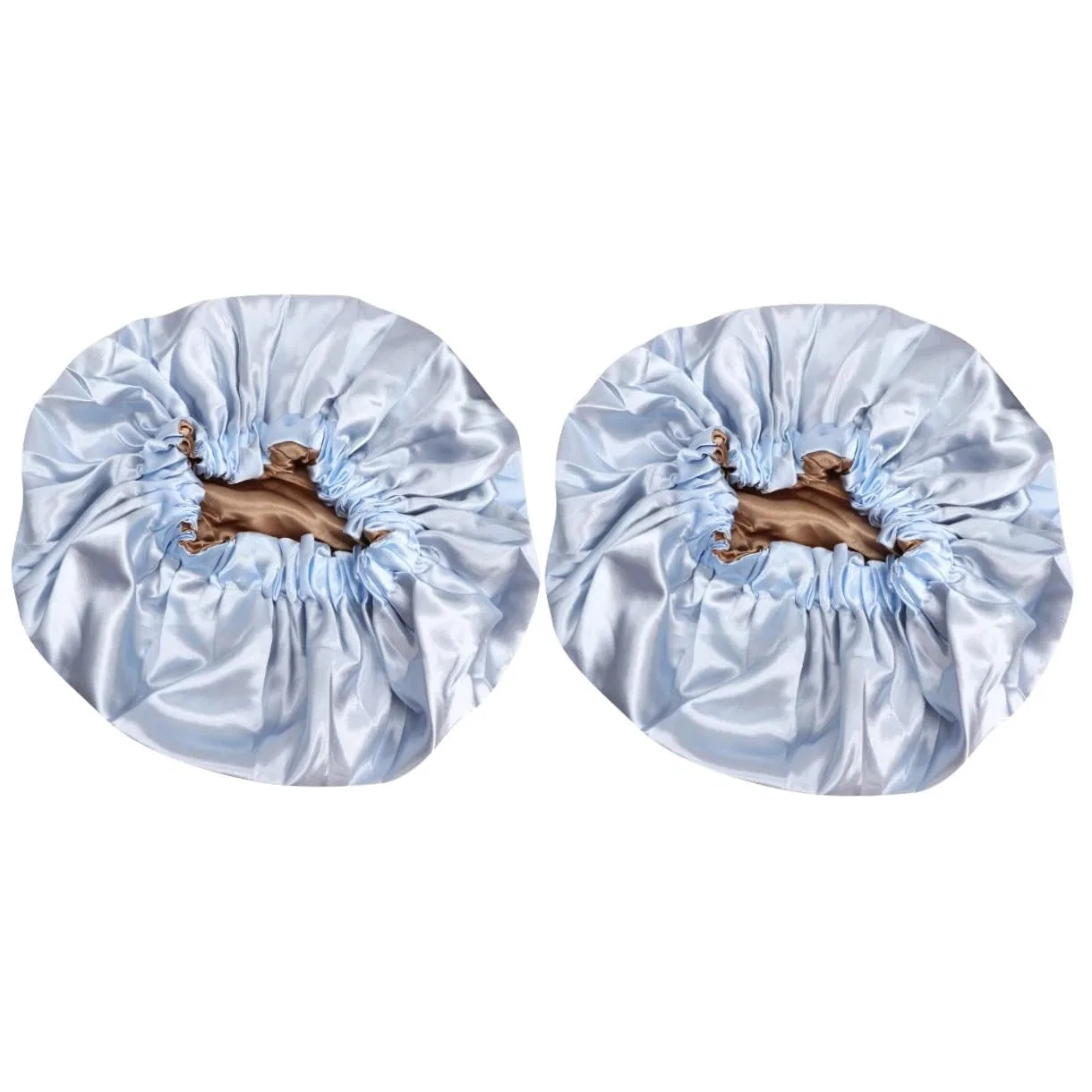 Шапочка для душа Satin, FRCOLOR, 2 шт, 38×38 см, Sky Blue — фото 2