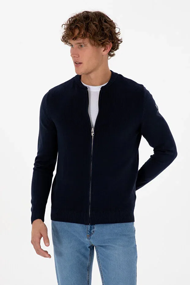 Мужской кардиган с длинным рукавом U.S. Polo Assn., Navy Blue — фото 3