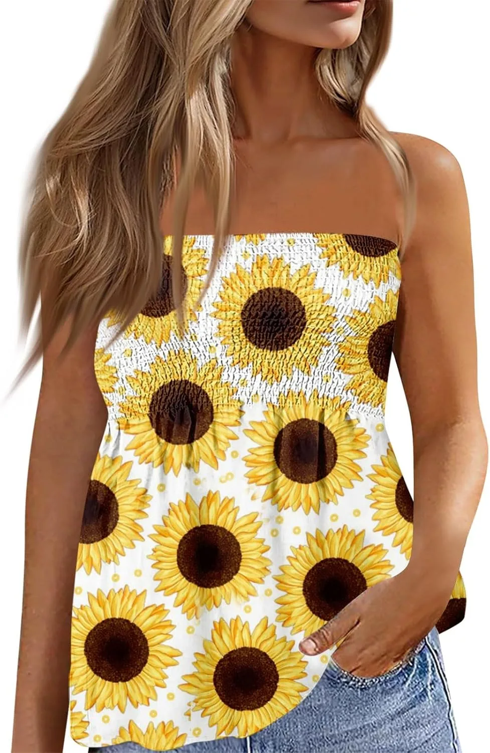 

Женский топ-трубка летний повседневный с присборенным верхом MKLUNJOP