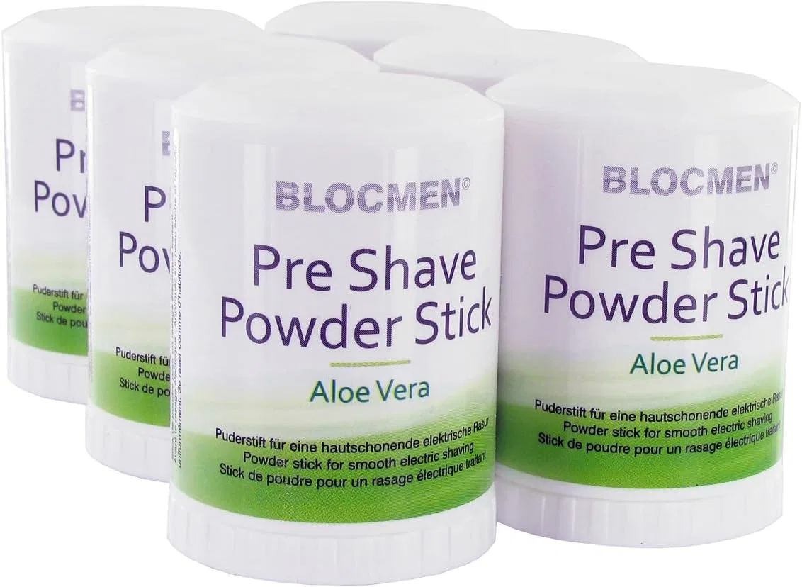 Прешейв-пудра в стике Blocmen, набор 6 шт, 60 г, Aloe Vera