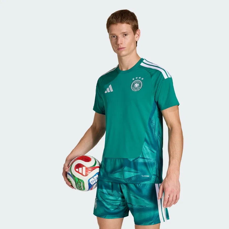 Футболка ADIDAS PERFORMANCE «Германия, 26, домашняя вратарская» изумрудного цвета — фото 3