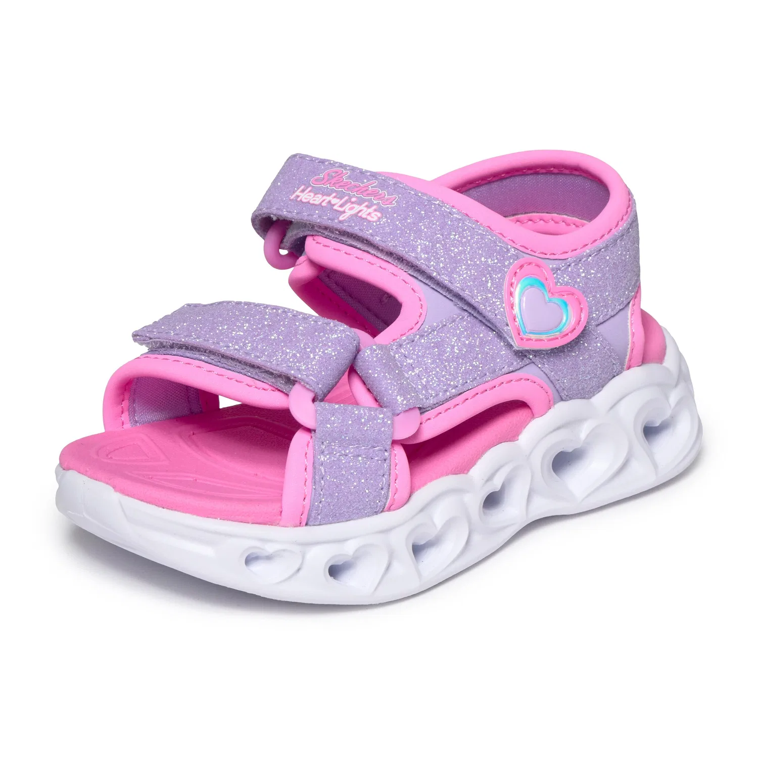Детские сандалии с подсветкой Skechers HEART LIGHTS SANDALS, Lavender-Pink — фото 3
